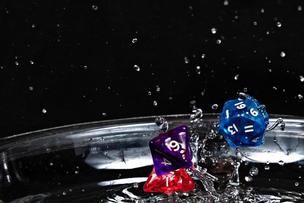 Dice noun \ˈdīs\ : a small cube that is made of plastic, wood, etc., that has one to six dots on each side, and that is used usually in pairs in various games